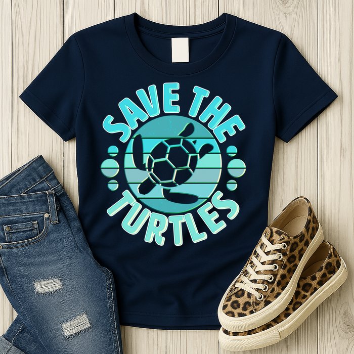 Vintage Save The Turtles Womens T-Shirt