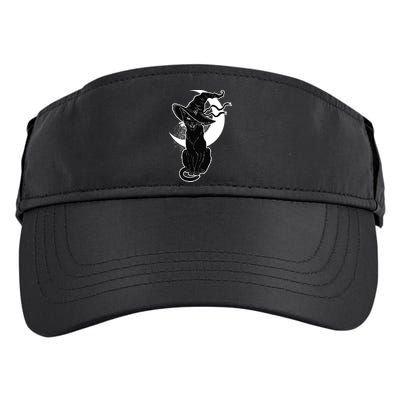 Vintage Scary Halloween Black Cat Moon Witch Adult Drive Performance Visor