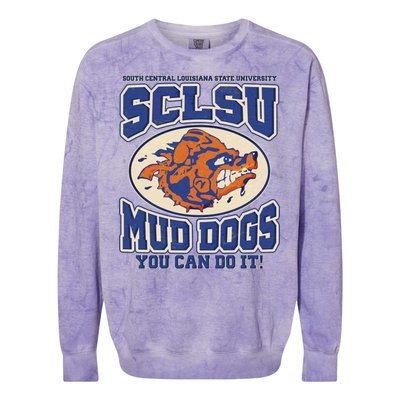 Vintage SCLSU Mud Dogs Classic Football Colorblast Crewneck Sweatshirt