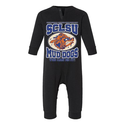 Vintage SCLSU Mud Dogs Classic Football Infant Fleece One Piece