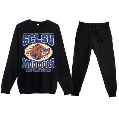 Vintage SCLSU Mud Dogs Classic Football Premium Crewneck Sweatsuit Set