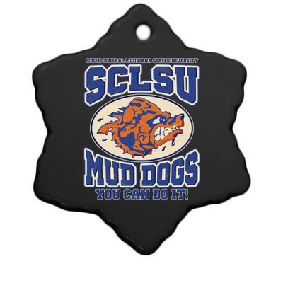 Vintage SCLSU Mud Dogs Classic Football Ceramic Star Ornament