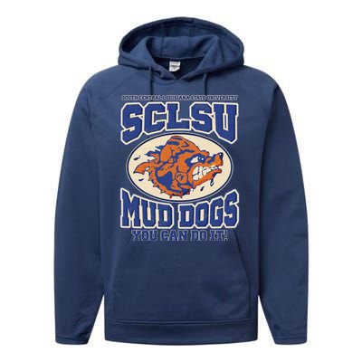 Vintage SCLSU Mud Dogs Classic Football Performance Fleece Hoodie