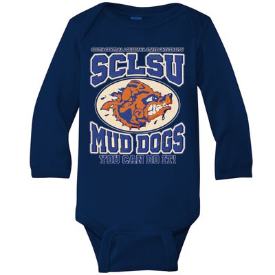 Vintage SCLSU Mud Dogs Classic Football Baby Long Sleeve Bodysuit