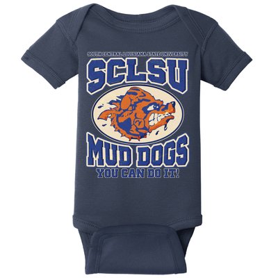 Vintage SCLSU Mud Dogs Classic Football Baby Bodysuit