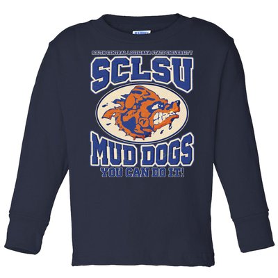 Vintage SCLSU Mud Dogs Classic Football Toddler Long Sleeve Shirt