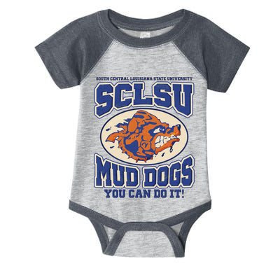 Vintage SCLSU Mud Dogs Classic Football Infant Baby Jersey Bodysuit