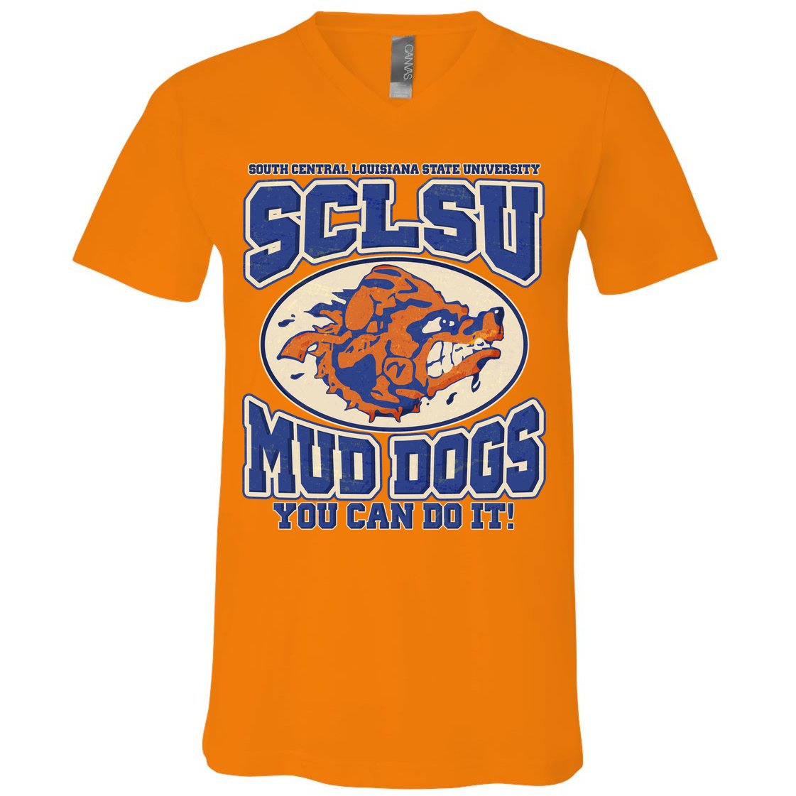 Vintage SCLSU Mud Dogs Classic Football V-Neck T-Shirt