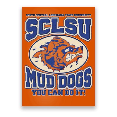 Vintage SCLSU Mud Dogs Classic Football Poster