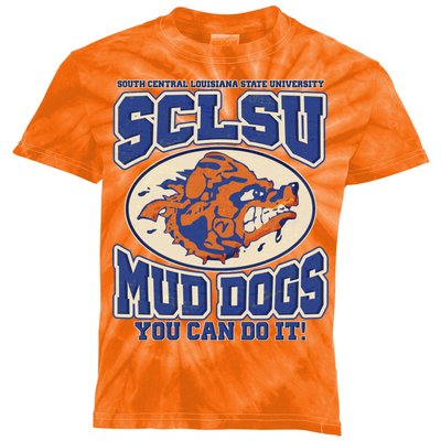 Vintage SCLSU Mud Dogs Classic Football Kids Tie-Dye T-Shirt