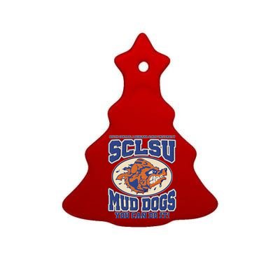 Vintage SCLSU Mud Dogs Classic Football Ceramic Tree Ornament