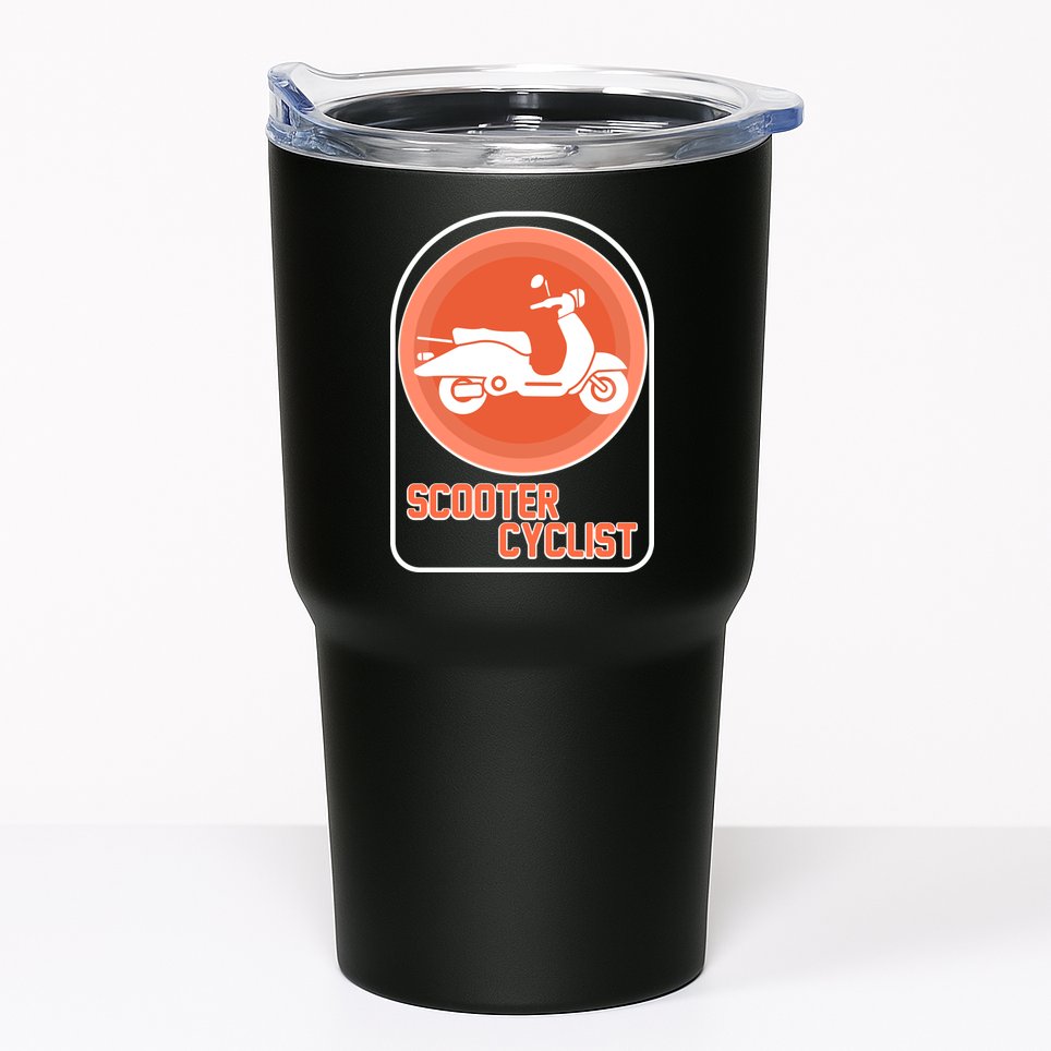 Vintage Scooter Cyclist Tumbler