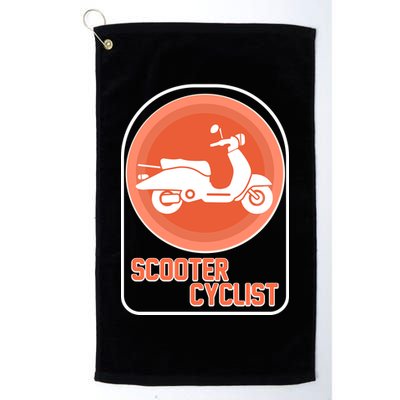 Vintage Scooter Cyclist Golf Towel