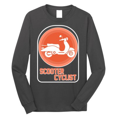 Vintage Scooter Cyclist Long Sleeve Shirt