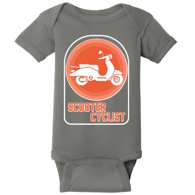 Vintage Scooter Cyclist Baby Bodysuit