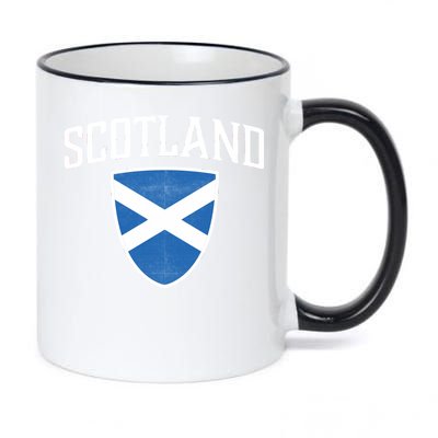 Vintage Scotland Flag Crest Shield 11oz Black Color Changing Mug