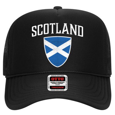 Vintage Scotland Flag Crest Shield Trucker Hat