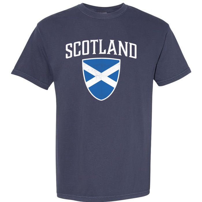 Vintage Scotland Flag Crest Shield Garment-Dyed Heavyweight T-Shirt