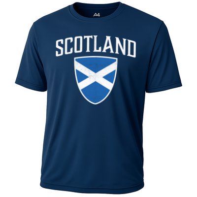 Vintage Scotland Flag Crest Shield Performance Shirt