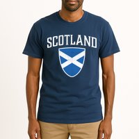 Vintage Scotland Flag Crest Shield Tall T-Shirt