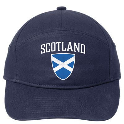 Vintage Scotland Flag Crest Shield 7-Panel Snapback Hat