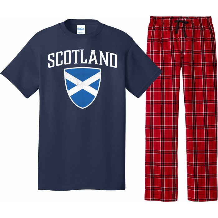 Vintage Scotland Flag Crest Shield Pajama Set