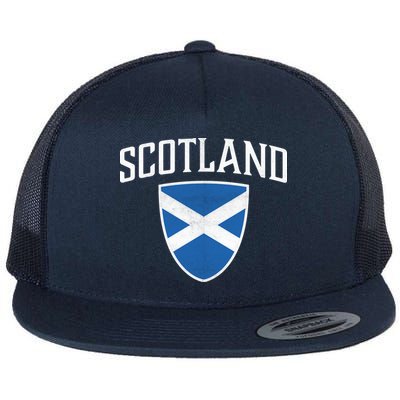 Vintage Scotland Flag Crest Shield Flatbill Hat