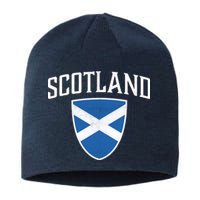 Vintage Scotland Flag Crest Shield Sustainable Beanie