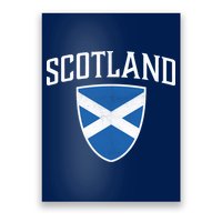 Vintage Scotland Flag Crest Shield Poster
