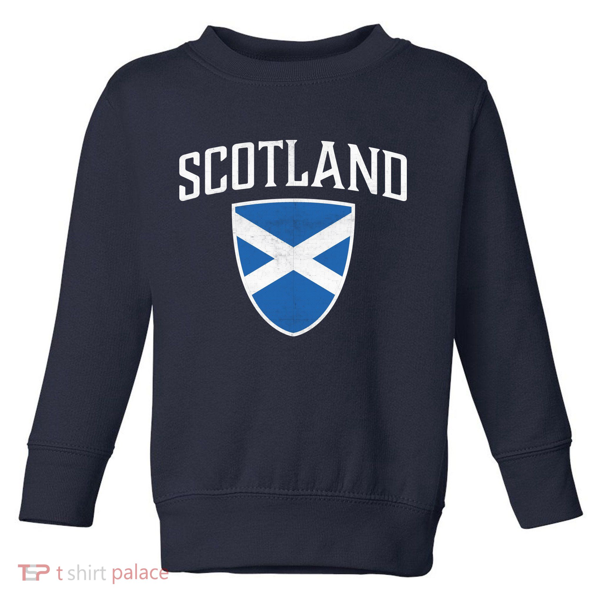 Vintage Scotland Flag Crest Shield Toddler Sweatshirt