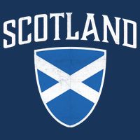 Vintage Scotland Flag Crest Shield Womens T-Shirt