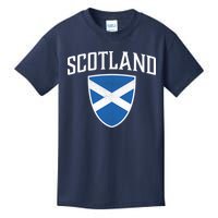Vintage Scotland Flag Crest Shield Kids T-Shirt