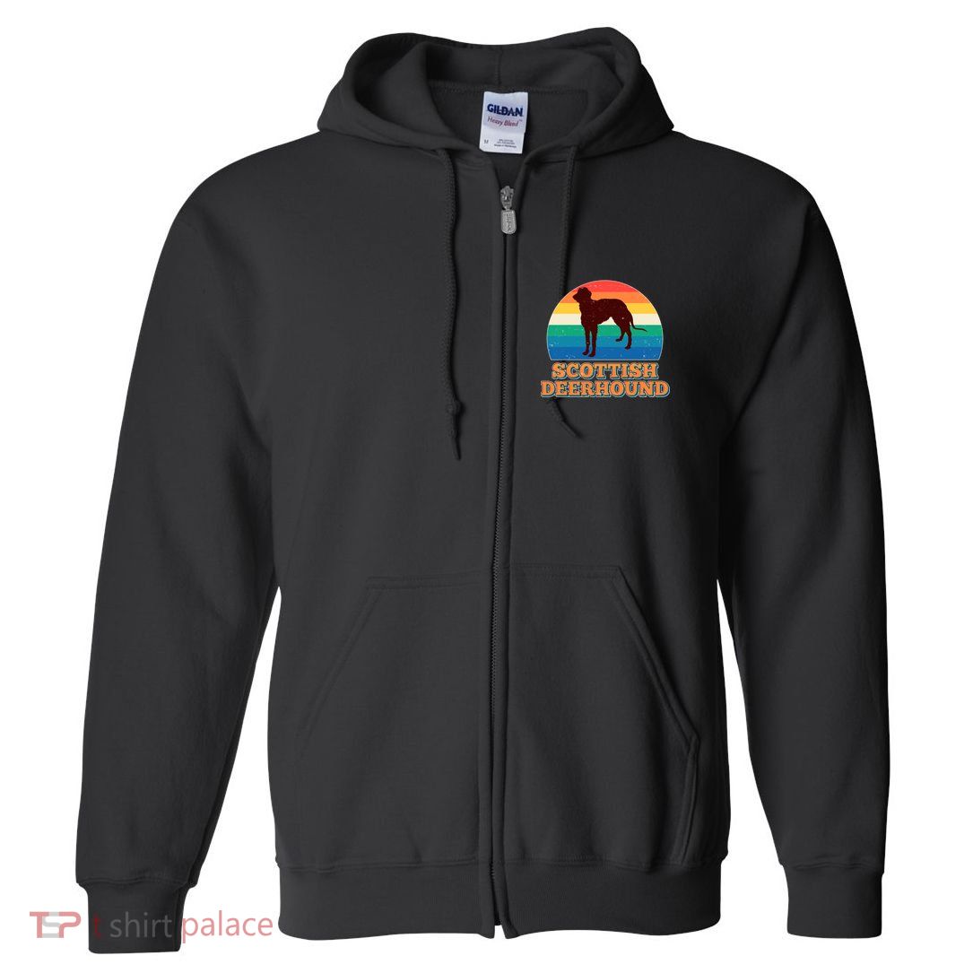 Vintage Scottish Deerhound Full Zip Hoodie