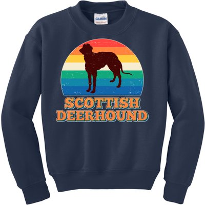 Vintage Scottish Deerhound Kids Sweatshirt