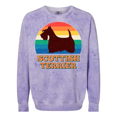 Vintage Scottish Terrier  Colorblast Crewneck Sweatshirt