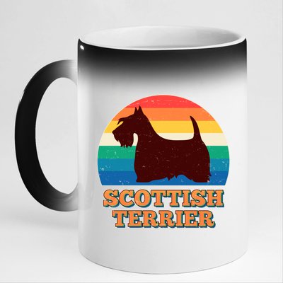 Vintage Scottish Terrier  11oz Black Color Changing Mug