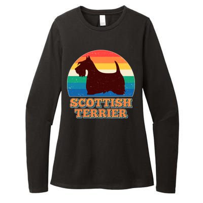 Vintage Scottish Terrier  Womens CVC Long Sleeve Shirt