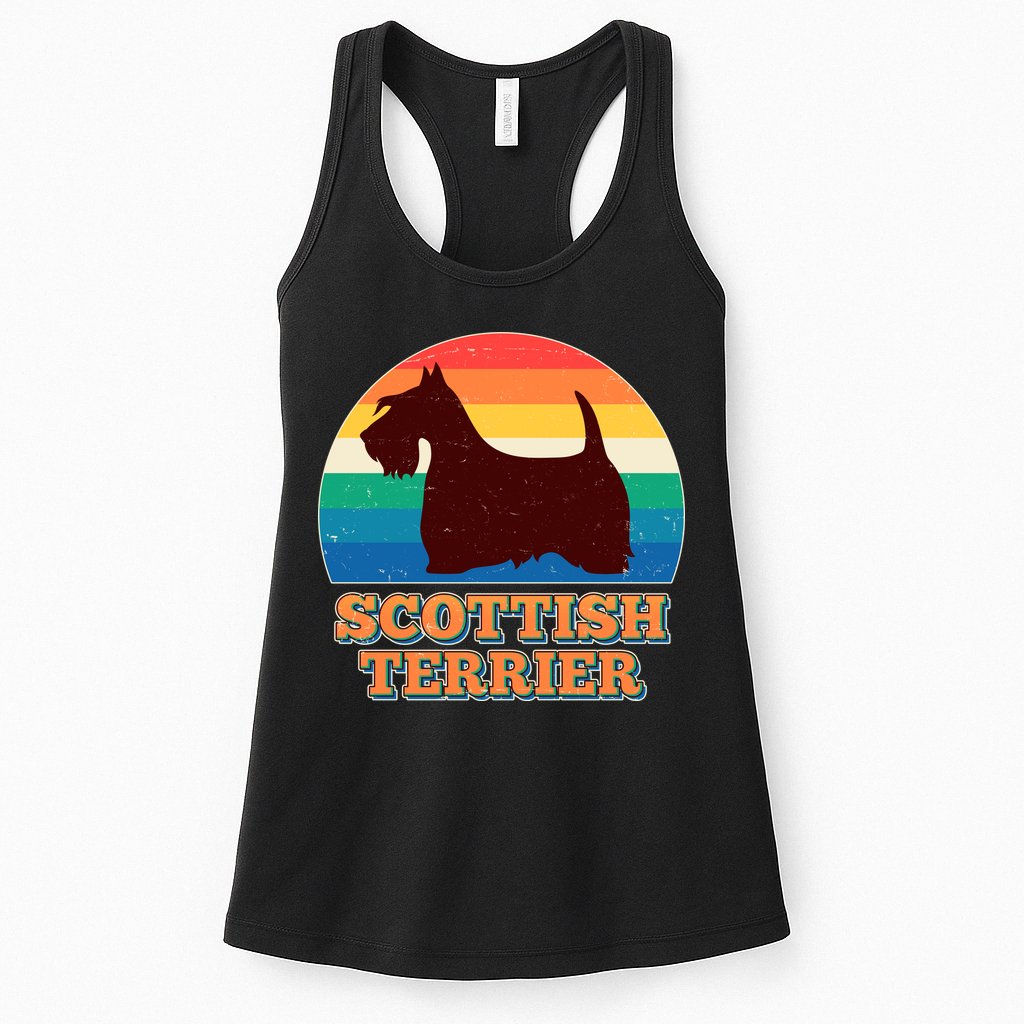 Vintage Scottish Terrier  Womens Tank Top