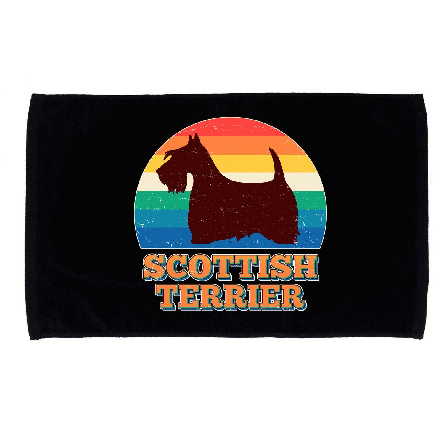 Vintage Scottish Terrier  Microfiber Hand Towel