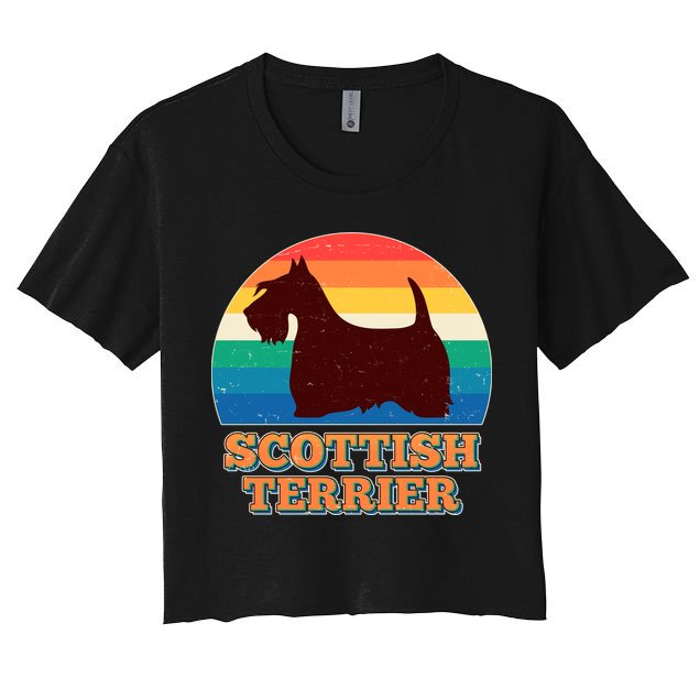 Vintage Scottish Terrier  Crop Top