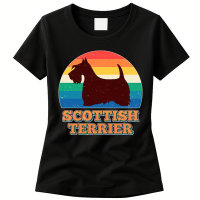 Vintage Scottish Terrier  Womens T-Shirt