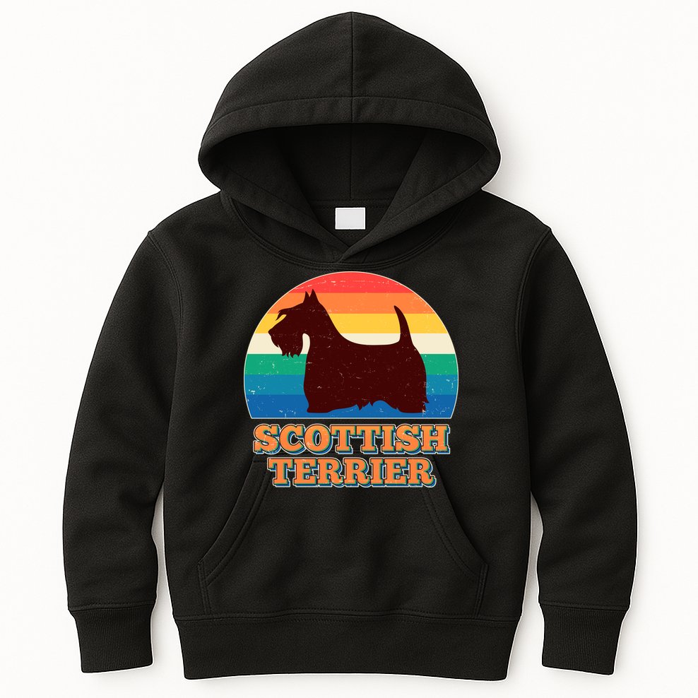 Vintage Scottish Terrier  Kids Hoodie
