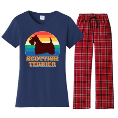 Vintage Scottish Terrier  Women's Flannel Pajama Set