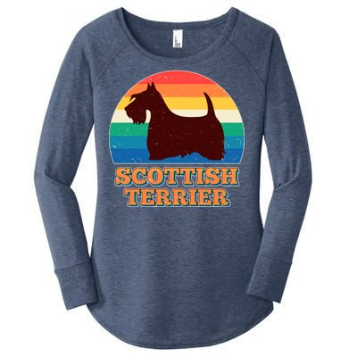 Vintage Scottish Terrier  Women's Perfect Tri Tunic Long Sleeve Shirt