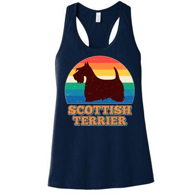 Vintage Scottish Terrier  Women's Racerback Tank