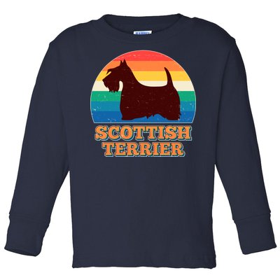 Vintage Scottish Terrier  Toddler Long Sleeve Shirt