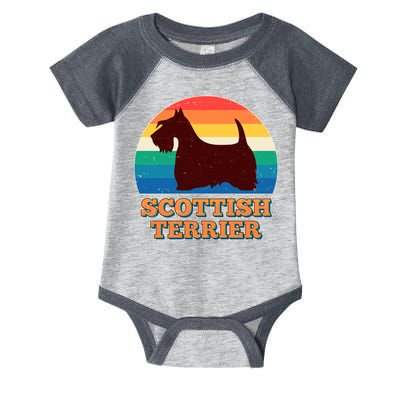 Vintage Scottish Terrier  Infant Baby Jersey Bodysuit