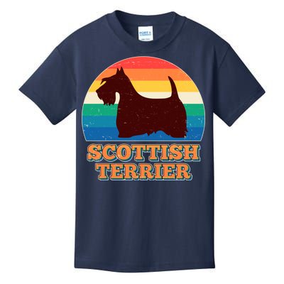 Vintage Scottish Terrier  Kids T-Shirt