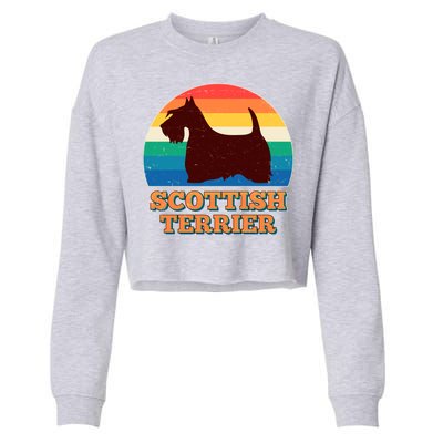 Vintage Scottish Terrier  Cropped Pullover Crew