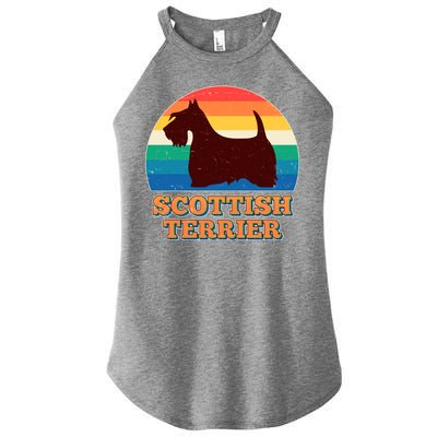 Vintage Scottish Terrier  Women's Perfect Tri Rocker Tank